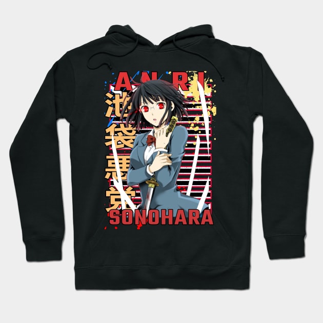 Anri Sonohara Durarara Drrr Urban Anime Hoodie by CarolIrvine